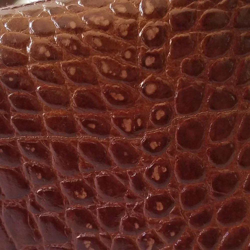 NEWPORT NEWS EASY STYLE VINTAGE FAUX ALLIGATOR LEATHER PURSE - Picture 12 of 13